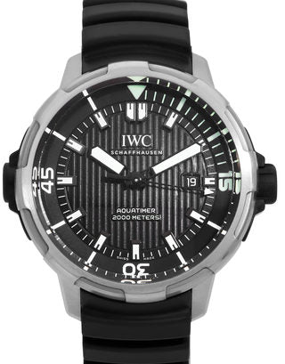 Shop Authentic IWC Aquatimer Automatic 2000 Black Dial Black Rubber Strap Watch for Men - IW358002 - Luxxuri