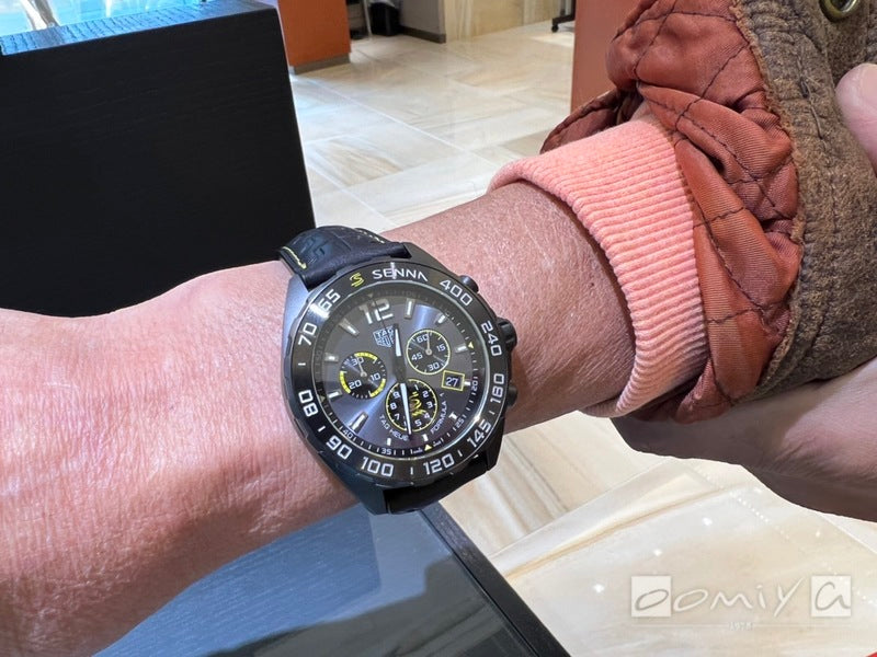 Shop Authentic Tag Heuer Formula 1 Chronograph Senna Black Dial Black Leather Strap Watch for Men - CAZ101AJ.FC6487 - Luxxuri