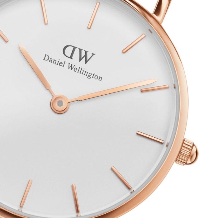 Shop Authentic Daniel Wellington Classic Dover White Dial White Nylon Strap Watch For Women - DW00100309 - Luxxuri