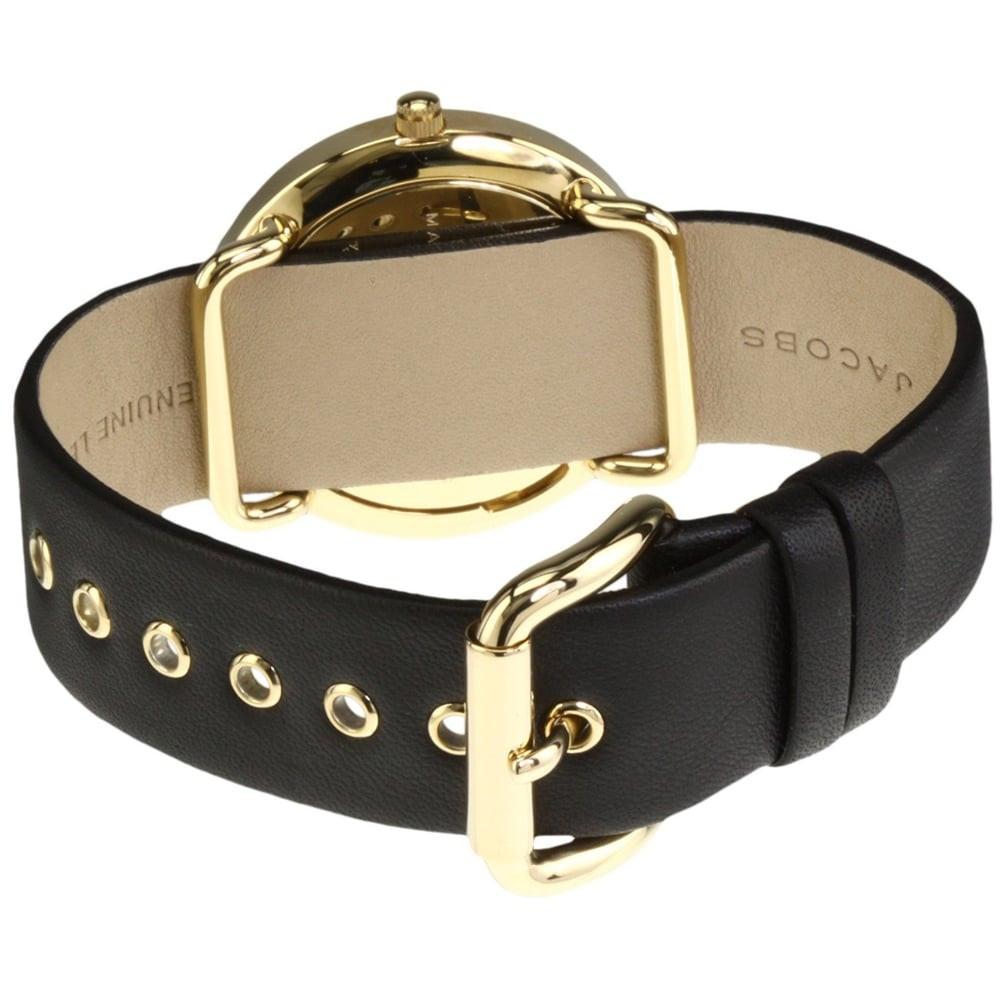 Shop Authentic Marc Jacobs Amy Black Dial Black Leather Strap Watch for Women - MBM1154 - Luxxuri