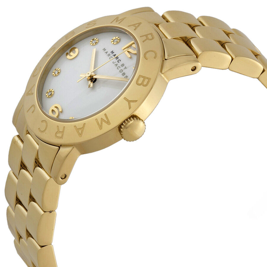 Shop Authentic Marc Jacobs Mini Amy White Dial Gold Steel Strap Watch for Women - MBM3057 - Luxxuri