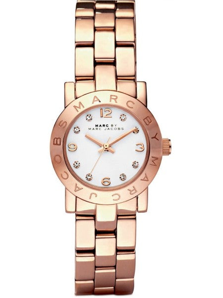 Shop Authentic Marc Jacobs Mini Amy White Dial Rose Gold Steel Strap Watch for Women - MBM3078 - Luxxuri