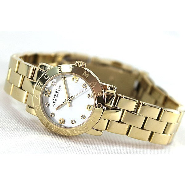 Shop Authentic Marc Jacobs Mini Amy White Dial Gold Steel Strap Watch for Women - MBM3057 - Luxxuri