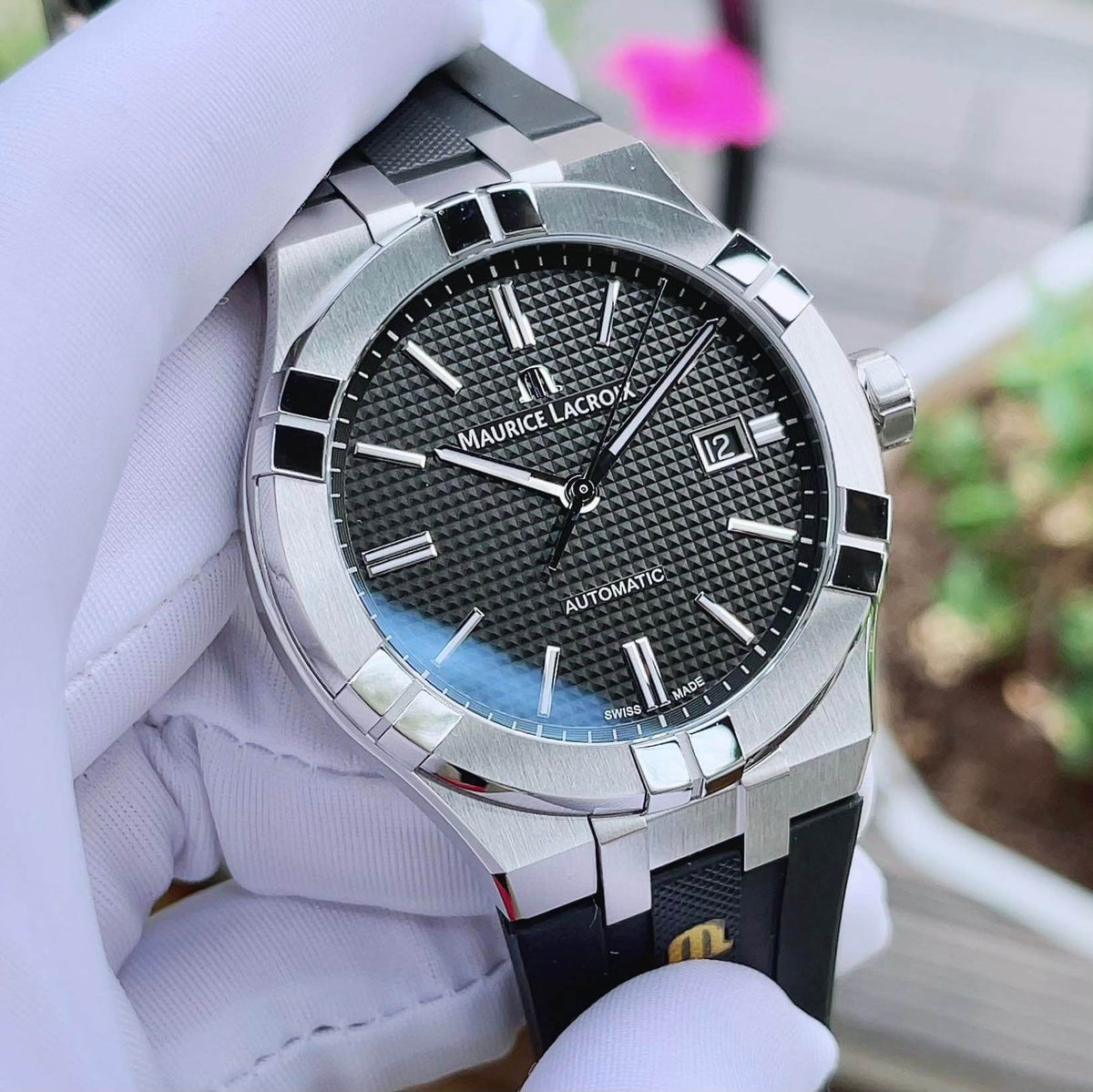Shop Authentic Maurice Lacroix Aikon Automatic Chronograph Black Dial Black Leather Strap Watch for Men - AI1808-SS000-330-2 - Luxxuri