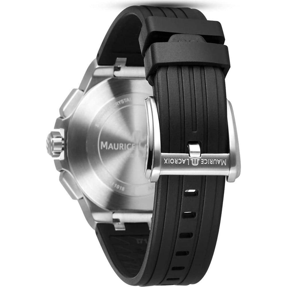 Shop Authentic Maurice Lacroix Aikon Automatic Chronograph Black Dial Black Leather Strap Watch for Men - AI1808-SS000-330-2 - Luxxuri