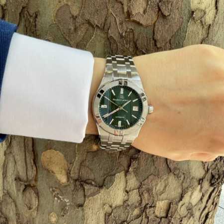 Shop Authentic Maurice Lacroix Aikon Automatic Green Dial Silver Steel Strap Watch for Men - AI1807-SS002-630-1 - Luxxuri