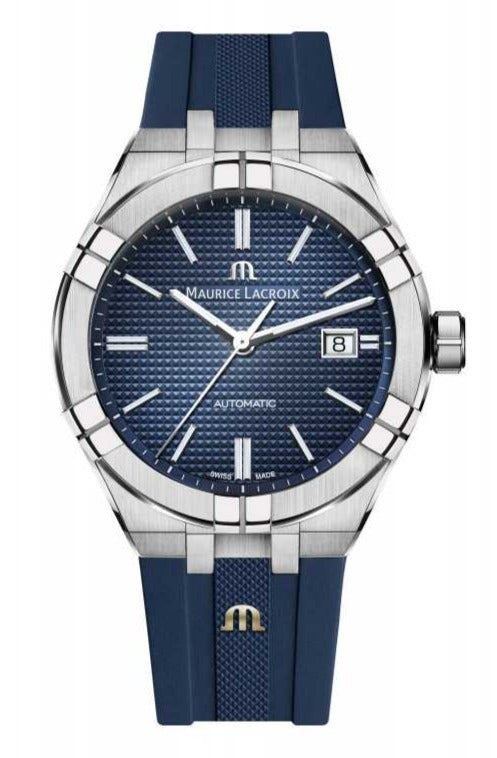 Shop Authentic Maurice Lacroix Aikon Automatic Blue Dial Blue Rubber Strap Watch for Men - AI11808-SS000B-430-4 - Luxxuri