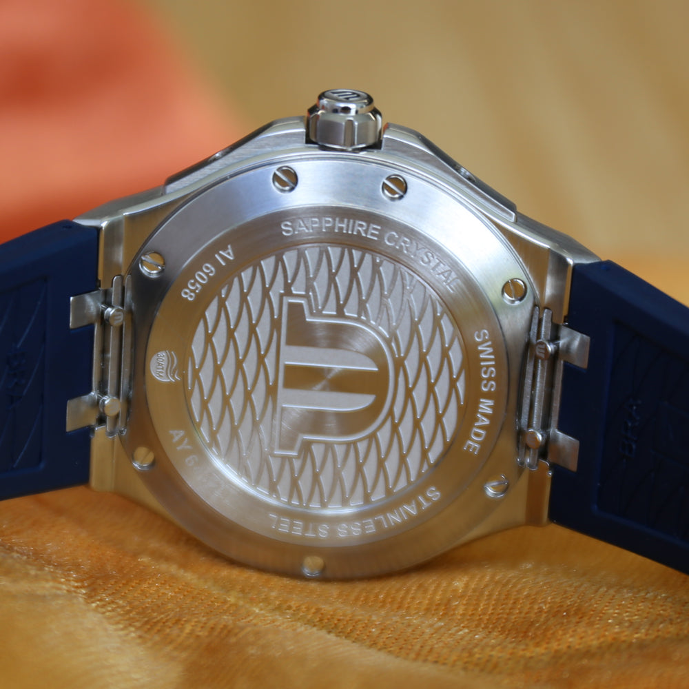 Shop Authentic Maurice Lacroix Aikon Venturer Blue Dial Blue Rubber Strap Watch for Men - AI6058-SS001-430-1 - Luxxuri