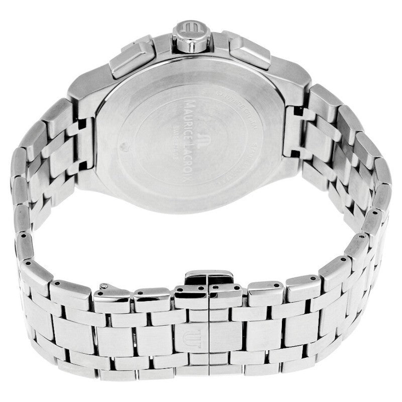 Shop Authentic Maurice Lacroix Aikon Chronograph Black Dial Silver Steel Strap Watch for Men - AI1018-SS002-330-1 - Luxxuri