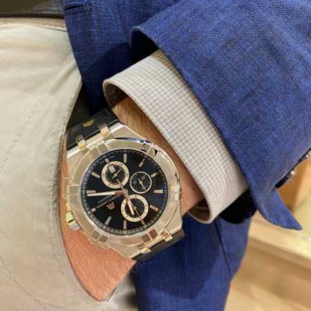 Shop Authentic Maurice Lacroix Aikon Chronograph Black Dial Black Leather Strap Watch for Men - AI1018-SS001-330-2 - Luxxuri