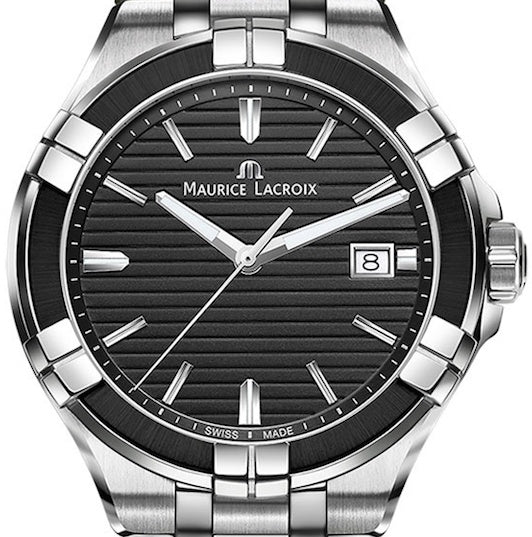 Shop Authentic Maurice Lacroix Aikon Quartz Black Dial Green Crocodile Leather Strap Watch for Men - AI1008-PVB21-330-1 - Luxxuri