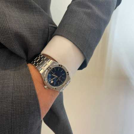Shop Authentic Maurice Lacroix Aikon Date Blue Dial Silver Steel Strap Watch for Men - AI1108-SS002-430-1 - Luxxuri