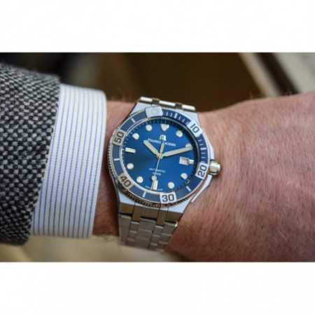 Shop Authentic Maurice Lacroix Aikon Venturer Blue Dial Silver Steel Strap Watch for Men - AI6058-SS002-430-1 - Luxxuri