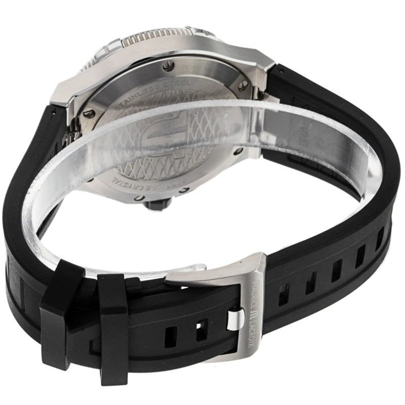 Shop Authentic Maurice Lacroix Aikon Venturer Black Dial Black Rubber Strap Watch for Men - AI6058-SS001-330-1 - Luxxuri