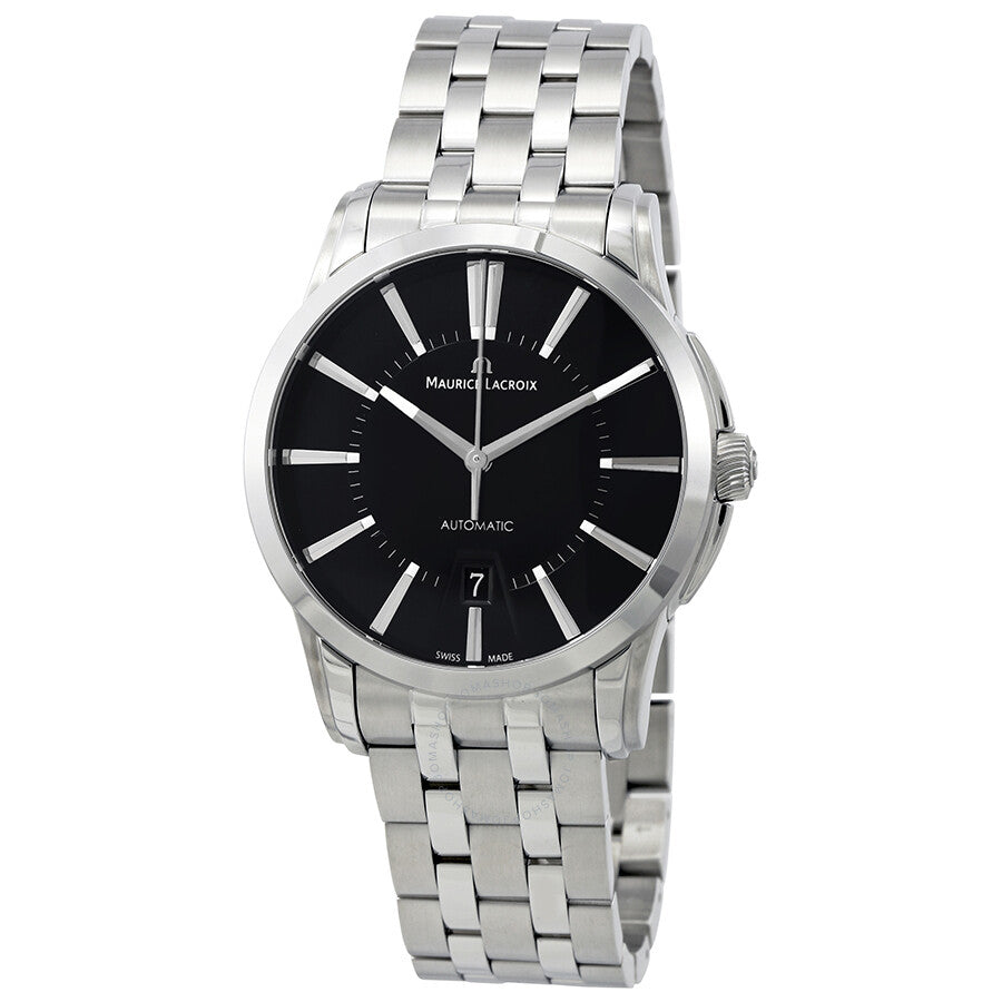 Shop Authentic Maurice Lacroix Pontos Date Automatic Black Dial Silver Steel Strap Watch For Men - PT6148-SS002-330 - Luxxuri