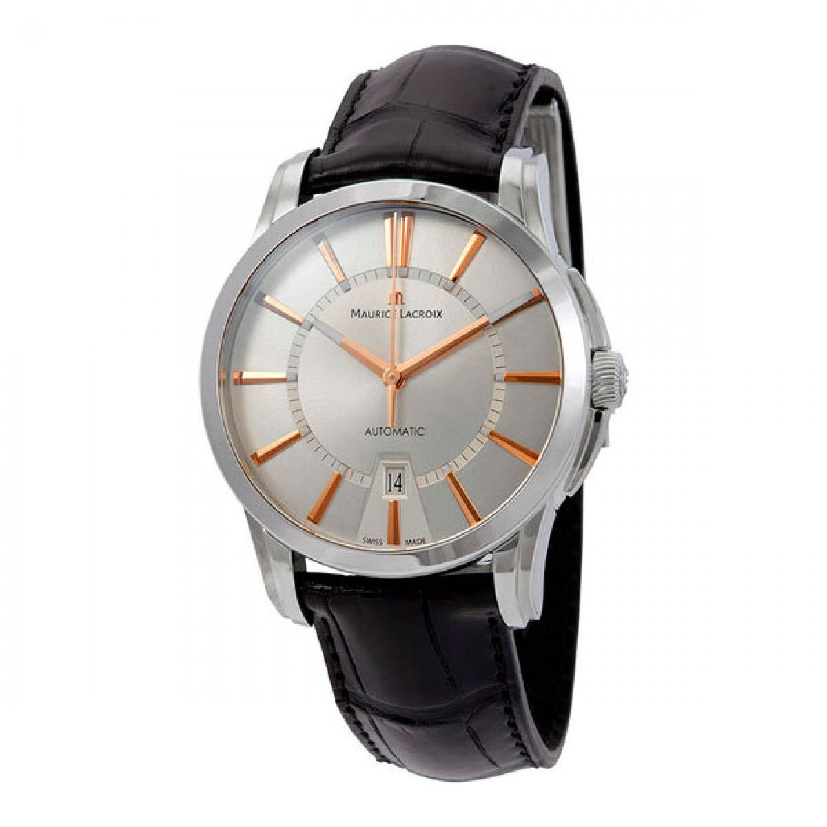 Shop Authentic Maurice Lacroix Pontos Silver Dial Black Leather Strap Watch For Men - PT6148-SS001-131 - Luxxuri