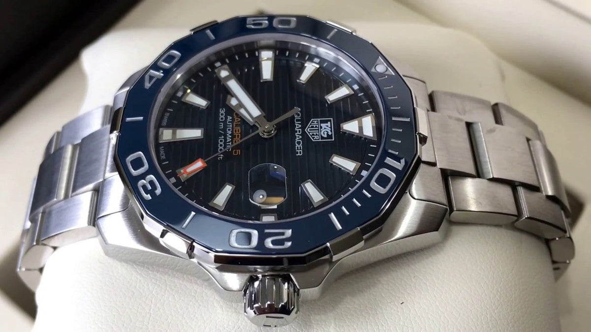 Shop Authentic Tag Heuer Aquaracer Blue Dial Watch for Men - WAY211C.BA0928 - Luxxuri