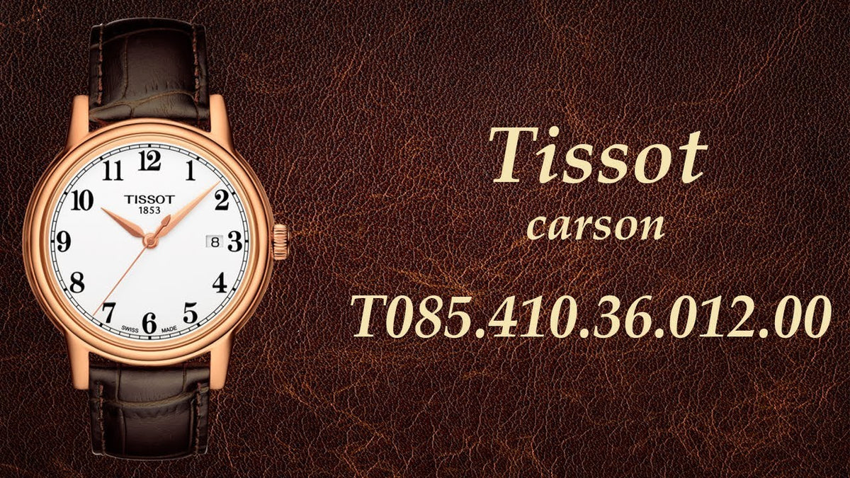 Shop Authentic Tissot T Classic Carson Quartz White Dial Brown Leather Strap Watch for Men - T085.410.36.012.00 - Luxxuri