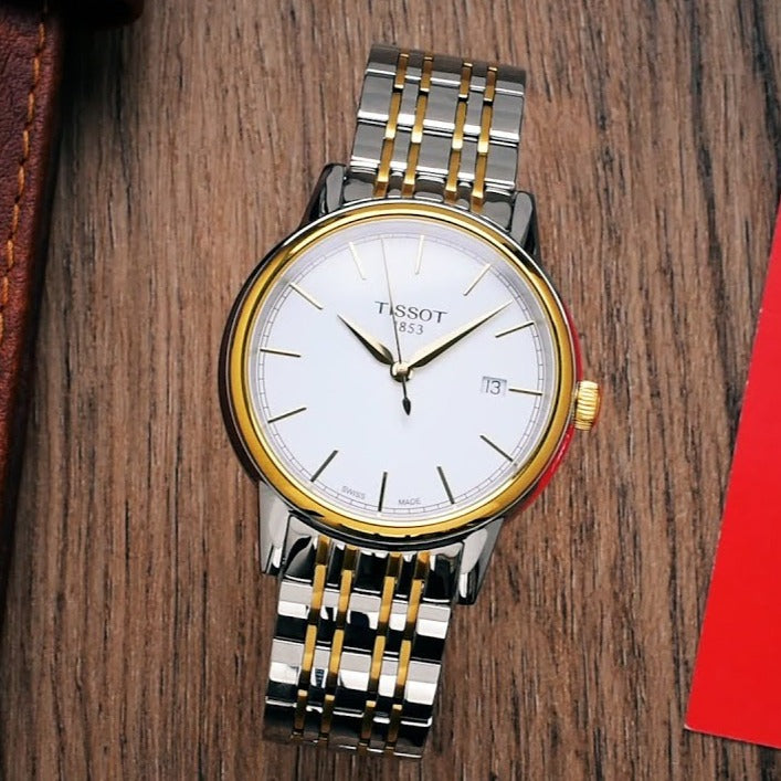 Shop Authentic Tissot T Classic Carson Quartz White Dial Two Tone Steel Strap Watch for Men - T085.410.22.011.00 - Luxxuri