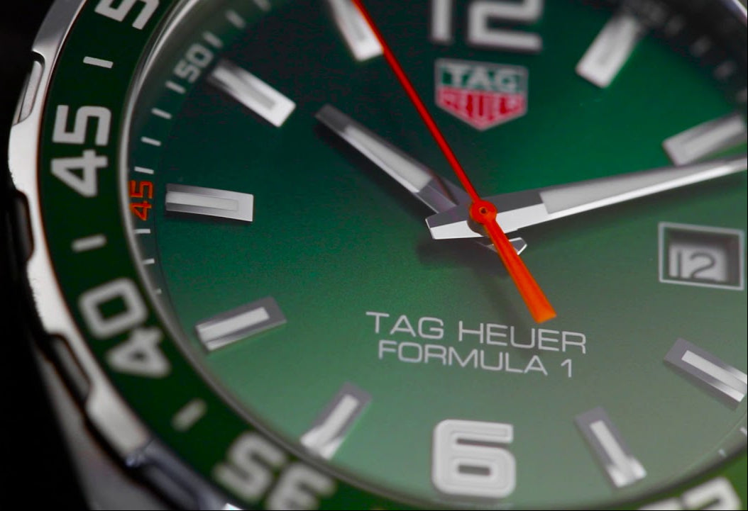 Shop Authentic Tag Heuer Formula 1 Limited Edition Green Dial Silver Steel Strap Watch for Men - WAZ1017.BA0842 - Luxxuri