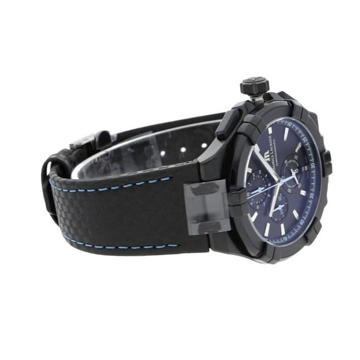 Shop Authentic Maurice Lacroix Aikon Chronograph Limited Edition Black Dial Black Leather Strap Watch for Men - AI1018-PVB01-337-1 - Luxxuri