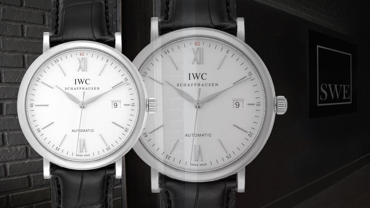 Shop Authentic IWC Portofino Automatic White Dial Black Leather Strap Watch for Men - IW356501 - Luxxuri