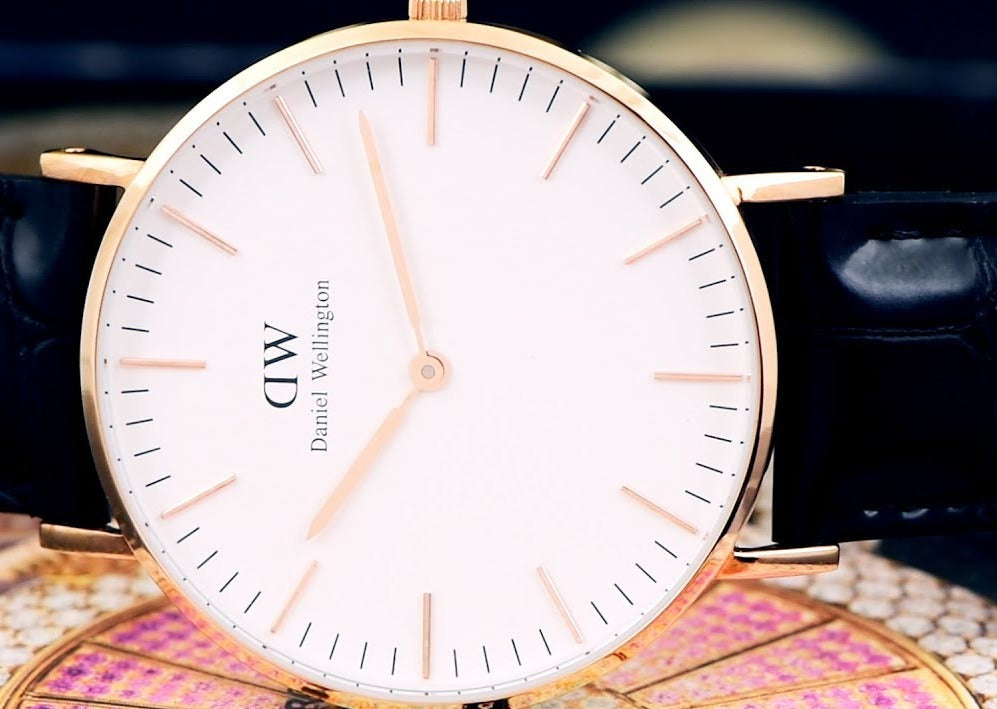Shop Authentic Daniel Wellington Classic Reading White Dial Black Leather Strap Watch For Women - DW00100041 - Luxxuri