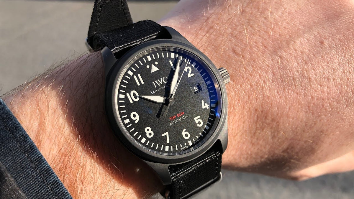 Shop Authentic IWC Pilot Watch Chronograph Top Gun Edition Black Dial Black Nylon Strap Watch for Men - IW326901 - Luxxuri