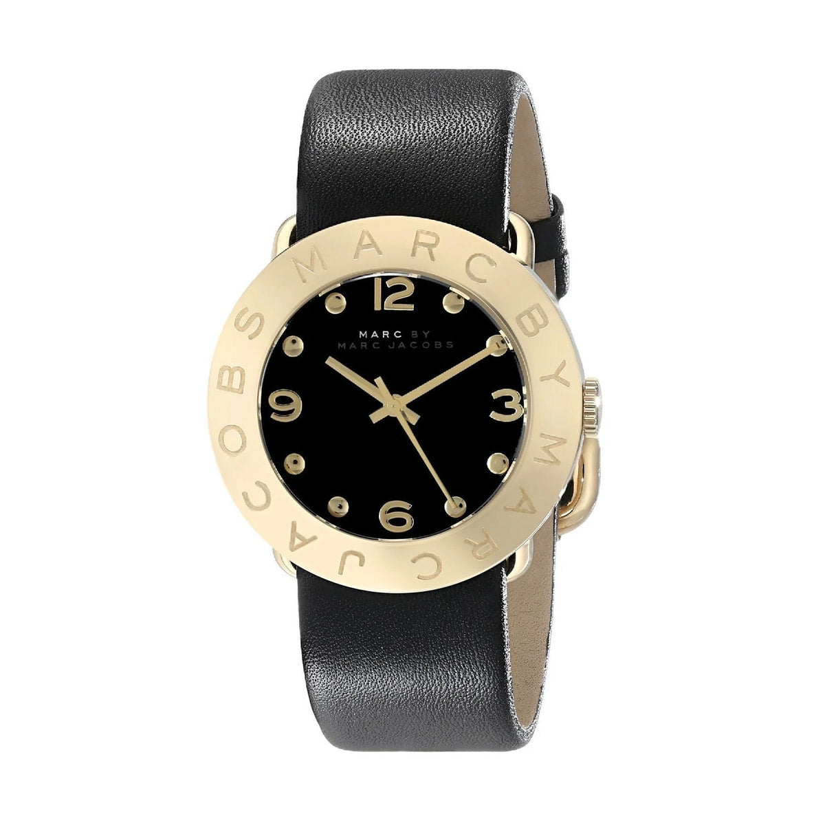 Shop Authentic Marc Jacobs Amy Black Dial Black Leather Strap Watch for Women - MBM1154 - Luxxuri