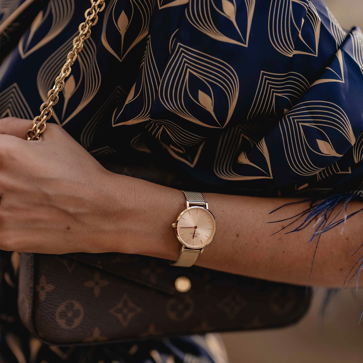 Shop Authentic Daniel Wellington Petite Rose Gold Dial Rose Gold Mesh Bracelet Watch For Women - DW00100470 - Luxxuri
