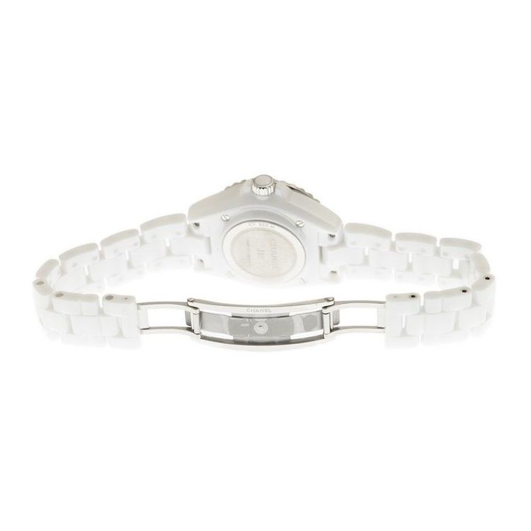 Shop Authentic Chanel J12 Diamonds Mother of Pearl White Dial White Steel Strap Watch for Women - J12 H5704 - Luxxuri