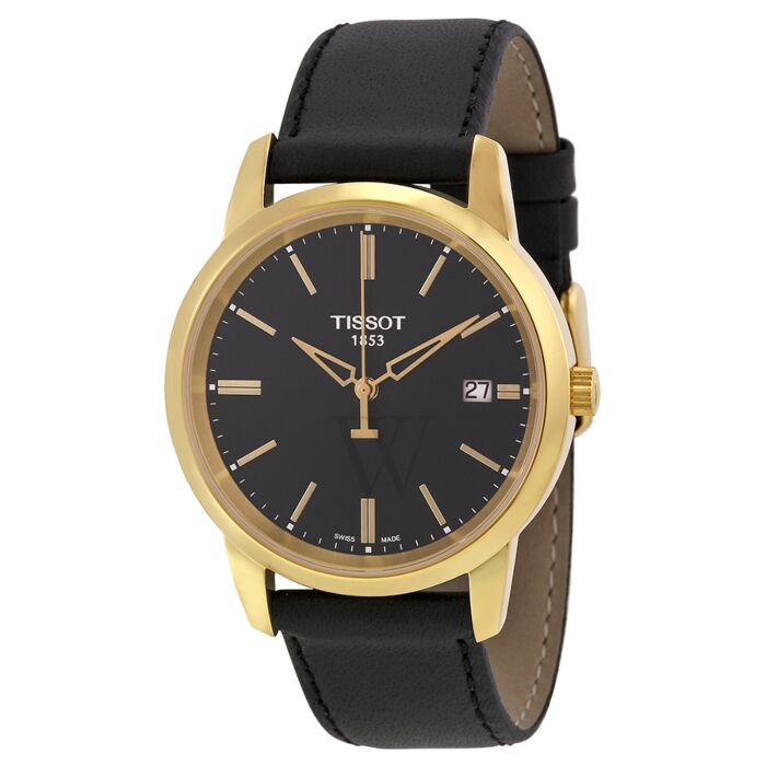 Shop Authentic Tissot T Classic Dream Black Dial Black Leather Strap Watch for Men - T033.410.36.051.01 - Luxxuri