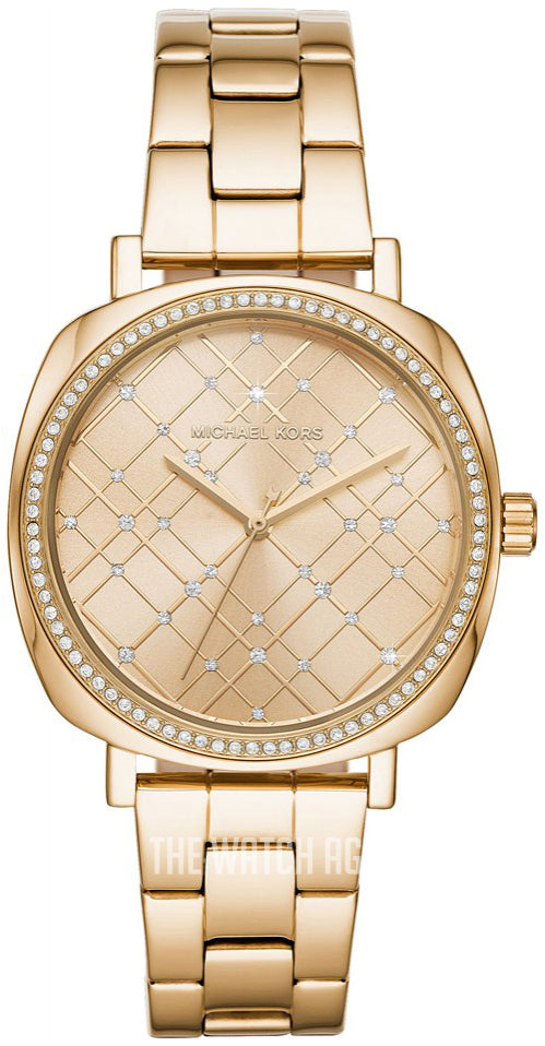 Shop Authentic Michael Kors Nia Quartz Gold Dial Gold Steel Strap Watch For Women - MK3989 - Luxxuri