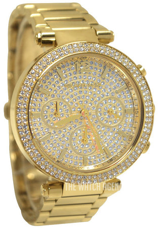 Shop Authentic Michael Kors Parker Gold Dial Gold Steel Strap Watch for Women - MK5856 - Luxxuri