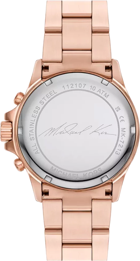 Shop Authentic Michael Kors Everest Chronograph Silver Dial Rose Gold Steel Strap Watch For Women - MK7213 - Luxxuri
