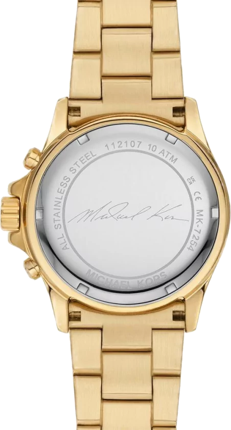Shop Authentic Michael Kors Everest Chronograph Crystals Gold Dial Gold Steel Strap Watch For Women - MK7254 - Luxxuri