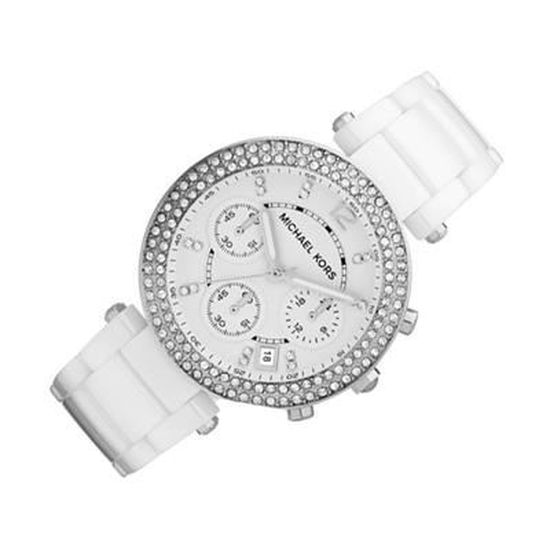 Shop Authentic Michael Kors Parker White Dial White Ceramic Strap Watch for Women - MK5654 - Luxxuri