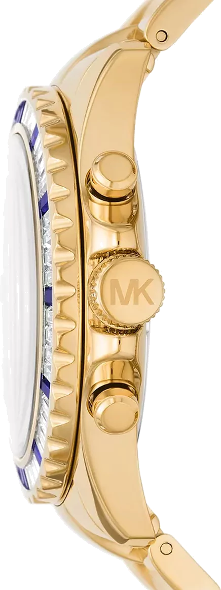 Shop Authentic Michael Kors Everest Chronograph Blue Dial Gold Steel Strap Watch For Women - MK6971 - Luxxuri