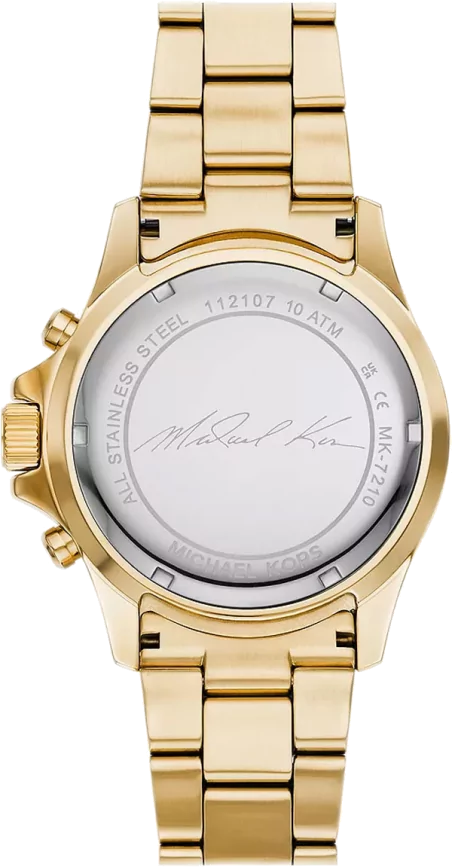 Shop Authentic Michael Kors Everest Chronograph Gold Dial Gold Steel Strap Watch For Women - MK7210 - Luxxuri