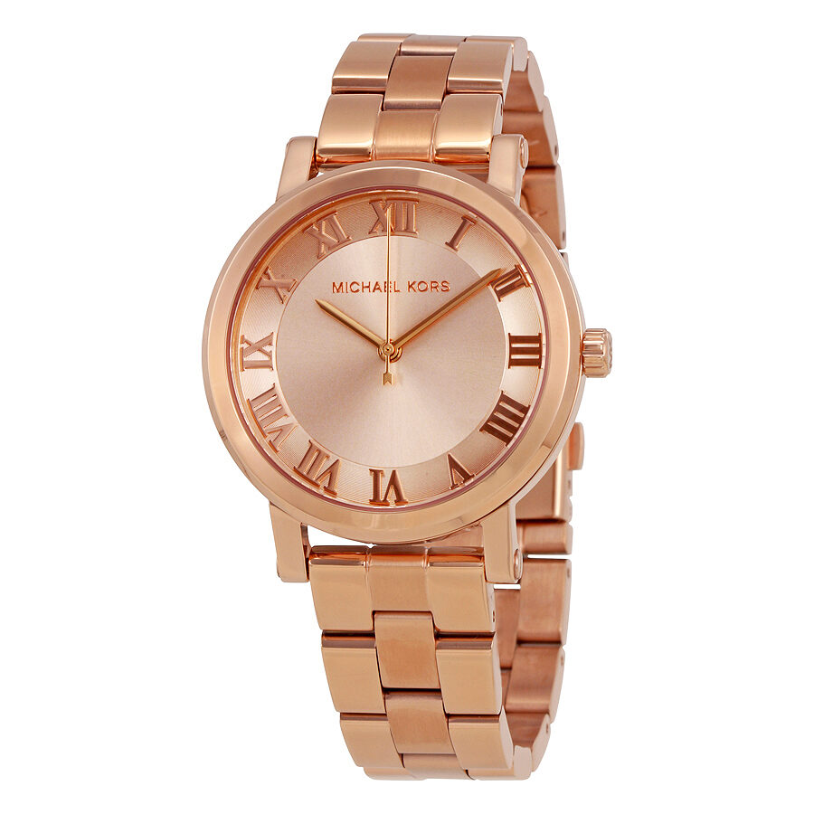 Shop Authentic Michael Kors Norie Rose Gold Dial Rose Gold Steel Strap Watch for Women - MK3561 - Luxxuri