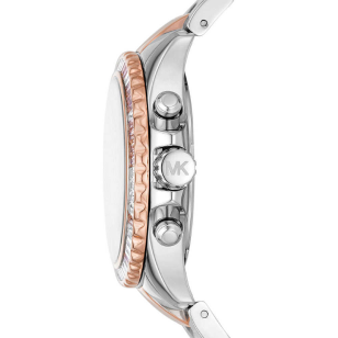 Shop Authentic Michael Kors Everest Chronograph White Dial Two Tone Steel Strap Watch For Women - MK7214 - Luxxuri