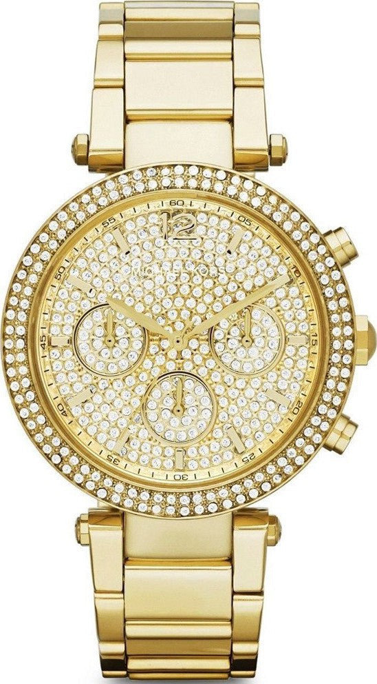 Shop Authentic Michael Kors Parker Gold Dial Gold Steel Strap Watch for Women - MK5856 - Luxxuri