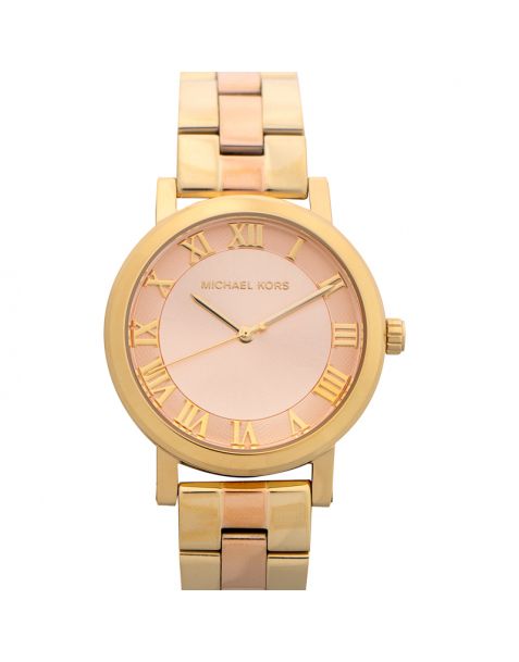 Shop Authentic Michael Kors Norie Gold Dial Two Tone Steel Strap Watch for Women - MK3586 - Luxxuri