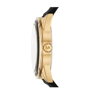 Shop Authentic Michael Kors Quartz Black Dial Black Silicone Strap Watch For Women - MK6944 - Luxxuri