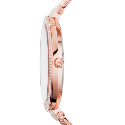 Michael Kors Darci Rose Gold Dial Two Tone Steel Strap Watch for Women - MK4327