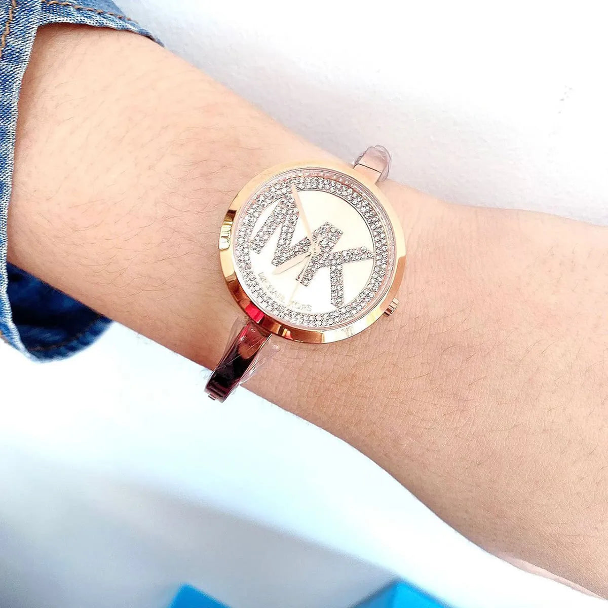 Shop Authentic Michael Kors Blakley Crystals Rose Gold Dial Rose Gold Steel Strap Watch for Women - MK3631 - Luxxuri