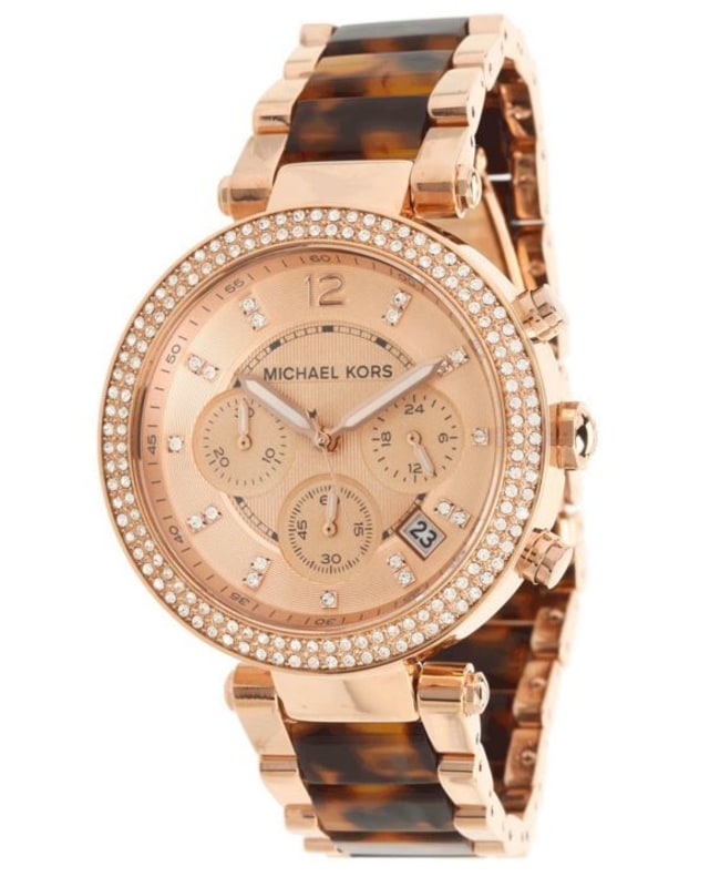 Shop Authentic Michael Kors Parker Rose Gold Dial Two Tone Steel Strap Watch for Women - MK5538 - Luxxuri