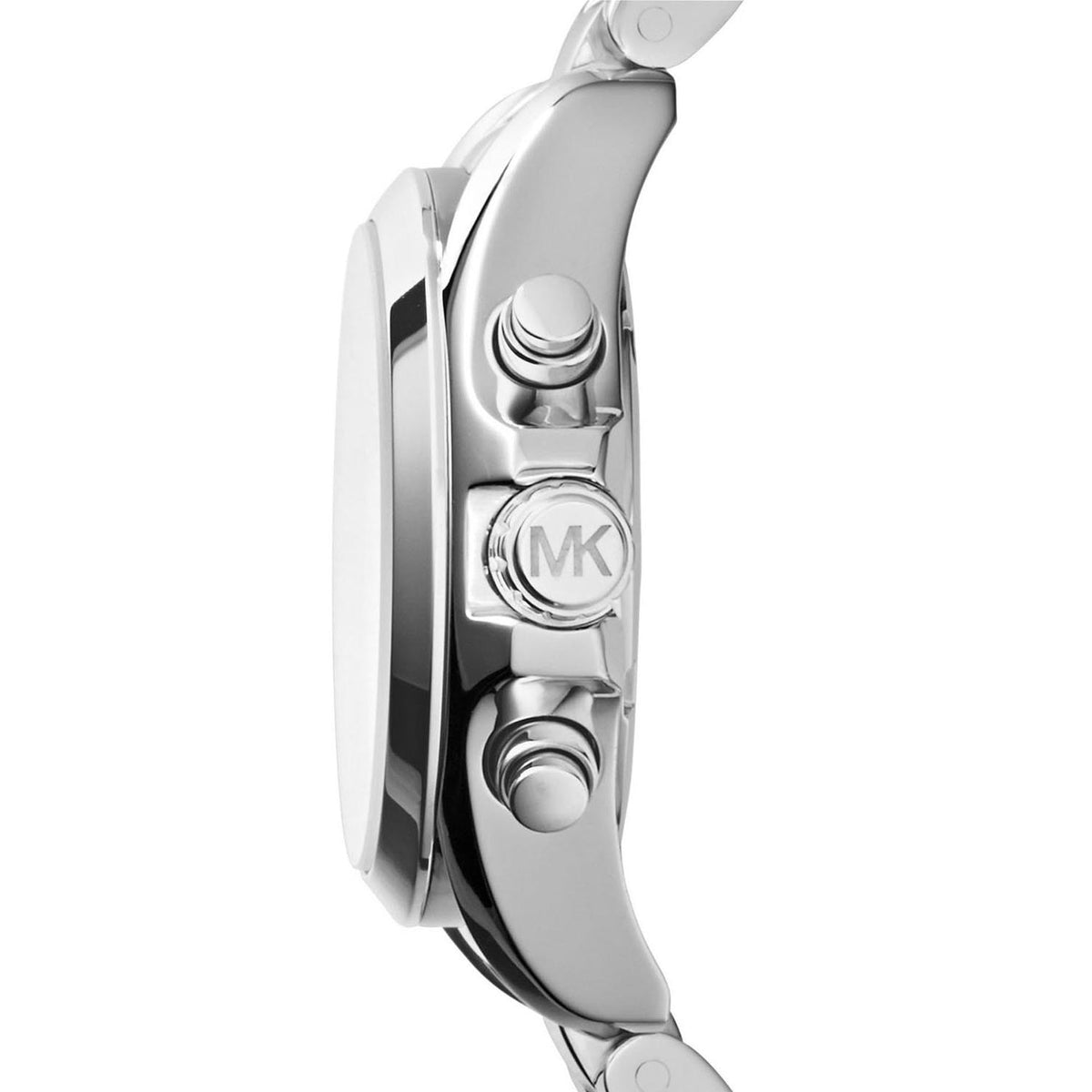 Michael Kors Bradshaw Chronograph Silver Dial Silver Steel Strap Watch for Women - MK6174