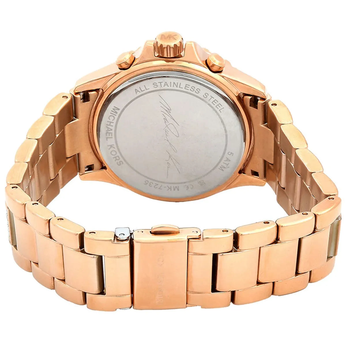 Shop Authentic Michael Kors Everest Chronograph Crystals Rose Gold Dial Rose Gold Steel Strap Watch For Women - MK7235 - Luxxuri
