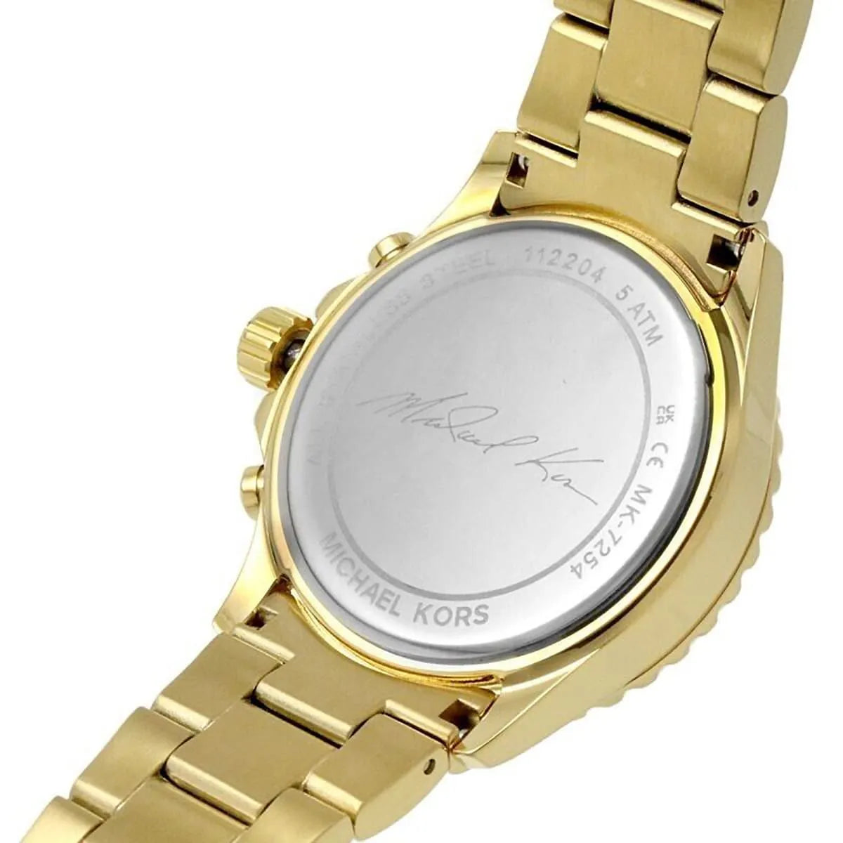 Shop Authentic Michael Kors Everest Chronograph Crystals Gold Dial Gold Steel Strap Watch For Women - MK7254 - Luxxuri